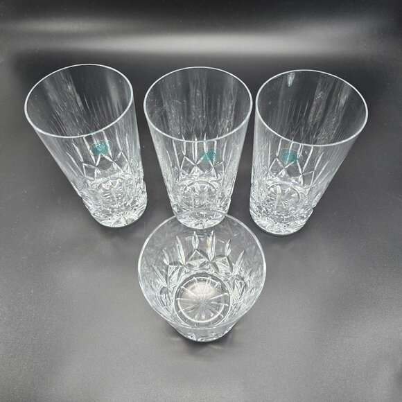 Galway Irish Crystal Baldmore Crystal Highball & Whiskey Glasses Set Of 4 DH1300 - Picture 2 of 15